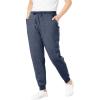 Woman Within Plus Size Better-Fleece Pull-On Jogger Sweatpants(Heather Navy)