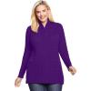 Woman Within Plus Size Cable Knit Half-Zip Pullover Sweater(Radiant Purple)