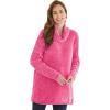 Woman Within Plus Size Chenille Cowlneck(Peony Petal)