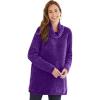 Woman Within Plus Size Chenille Cowlneck(Radiant Purple)