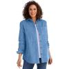 Woman Within Plus Size Corduroy Shirt(Blue Coast)