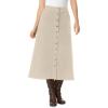 Woman Within Plus Size Corduroy Skirt(Natural Khaki)