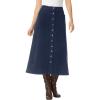 Woman Within Plus Size Corduroy Skirt(Navy)