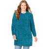 Woman Within Plus Size Crewneck Chenille Sweater(Deep Teal)
