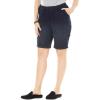 Woman Within Plus Size Fineline Denim Short(Indigo Sanded)