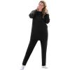 Woman Within Plus Size Fleece Sweatshirt Set(Black)