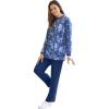 Woman Within Plus Size Fleece Sweatshirt Set(Evening Blue Tie Dye)