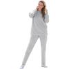 Woman Within Plus Size Fleece Sweatshirt Set(Heather Grey)