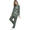 Woman Within Plus Size Fleece Sweatshirt Set(Pine Tie Dye)