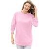 Woman Within Plus Size Fleece Sweatshirt(Pink)