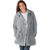 Woman Within Plus Size Fleece-Lined Taslon Anorak(Gunmetal)