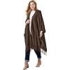 imageWoman Within Plus Size Fringed CapeChocolate