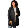 Woman Within Plus Size Hooded Slicker Raincoat(Black)