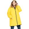 Woman Within Plus Size Hooded Slicker Raincoat(Primrose Yellow)