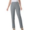 Woman Within Plus Size Knit Pull-On Elastic-Waist Pants(Gunmetal)