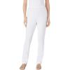 Woman Within Plus Size Knit Pull-On Elastic-Waist Pants(White)