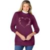 Deep Claret Floral Heart