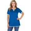 Woman Within Plus Size Layered-Look Tee(Bright Cobalt)