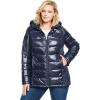 Woman Within Plus Size Packable Puffer Jacket(Navy)