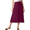 Woman Within Plus Size Petite 7-Day Knit A-Line Skirt(Deep Claret)