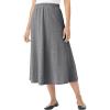 Woman Within Plus Size Petite 7-Day Knit A-Line Skirt(Medium Heather Grey)