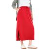 Woman Within Plus Size Petite Sport Knit Side-Slit Skirt(Vivid Red)