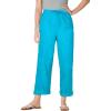 Woman Within Plus Size Petite The Boardwalk Pant(Pretty Turquoise)