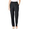 Woman Within Plus Size Petite Woven Pull-On Pants(Black)