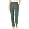 Woman Within Plus Size Petite Woven Pull-On Pants(Pine)