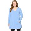 Woman Within Plus Size Pocket Hoodie Sweatshirt(French Blue)