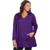 Woman Within Plus Size Pocket Hoodie Sweatshirt(Radiant Purple)