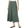 Woman Within Plus Size Ponte Knit A-Line Skirt(Pine)