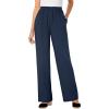Woman Within Plus Size Pull-On Elastic Waist Soft Pants(Navy)