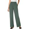 Woman Within Plus Size Pull-On Elastic Waist Soft Pants(Pine)