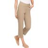 Woman Within Plus Size Pull-On Elastic-Waist Stretch Denim Capri Jeans(New Khaki)