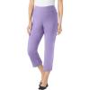 Woman Within Plus Size Pull-On Elastic-Waist Stretch Denim Capri Jeans(Soft Iris)