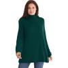 Woman Within Plus Size Pullover Shaker Swing(Emerald Green)
