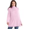 Woman Within Plus Size Pullover Shaker Swing(Pink)