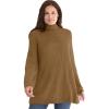 Woman Within Plus Size Pullover Shaker Swing(Toffee)