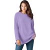 Woman Within Plus Size Sherpa Sweatshirt(Soft Iris)