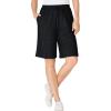 Woman Within Plus Size Sport Knit Short(Heather Charcoal)