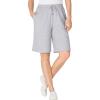Woman Within Plus Size Sport Knit Short(Heather Grey)