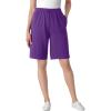 Woman Within Plus Size Sport Knit Short(Purple Orchid)