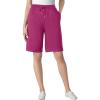 Woman Within Plus Size Sport Knit Short(Raspberry)