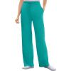 Woman Within Plus Size Sport Knit Straight-Leg Pull-On Pants(Waterfall)