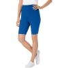 Woman Within Plus Size Stretch Cotton Bike Short(Bright Cobalt)
