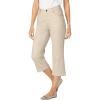 Woman Within Plus Size Stretch Denim Five-Pocket Capri Jeans(Natural Khaki)