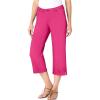 Woman Within Plus Size Stretch Denim Five-Pocket Capri Jeans(Raspberry Sorbet)