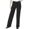 Woman Within Plus Size Stretch Denim Wide-Leg Five-Pocket Jeans(Black Denim)