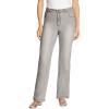 Woman Within Plus Size Stretch Denim Wide-Leg Five-Pocket Jeans(Grey Sanded Wash)